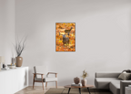 60 x 90 cm, Brown Floater Frame Deer R
