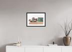 45 x 30 cm, Black Frames Retro Styles on Route 66