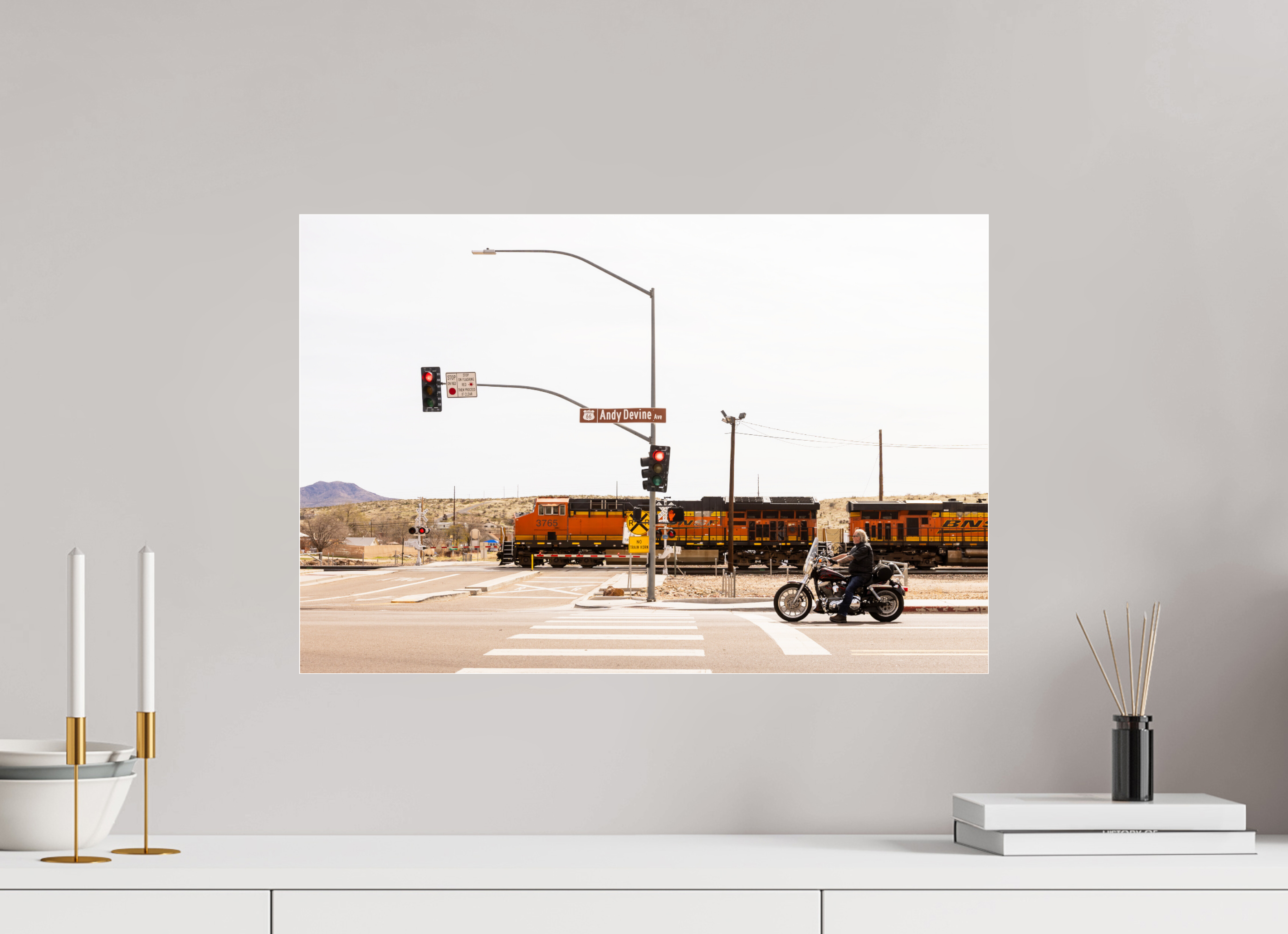 60 x 40 cm, Photo Print Under Acrylic Glass Route 66