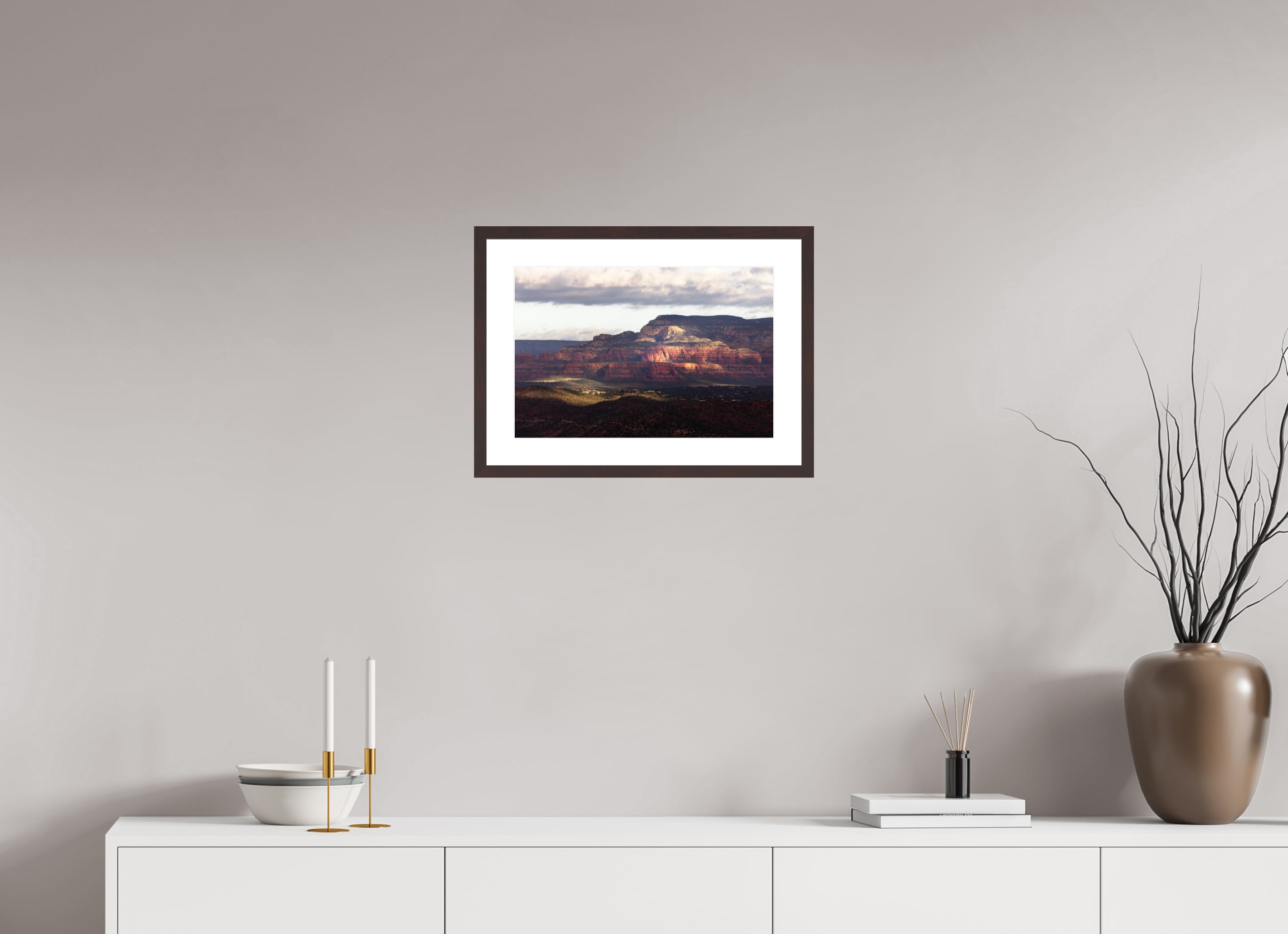 45 x 30 cm, Brown Frame Painting Sedona