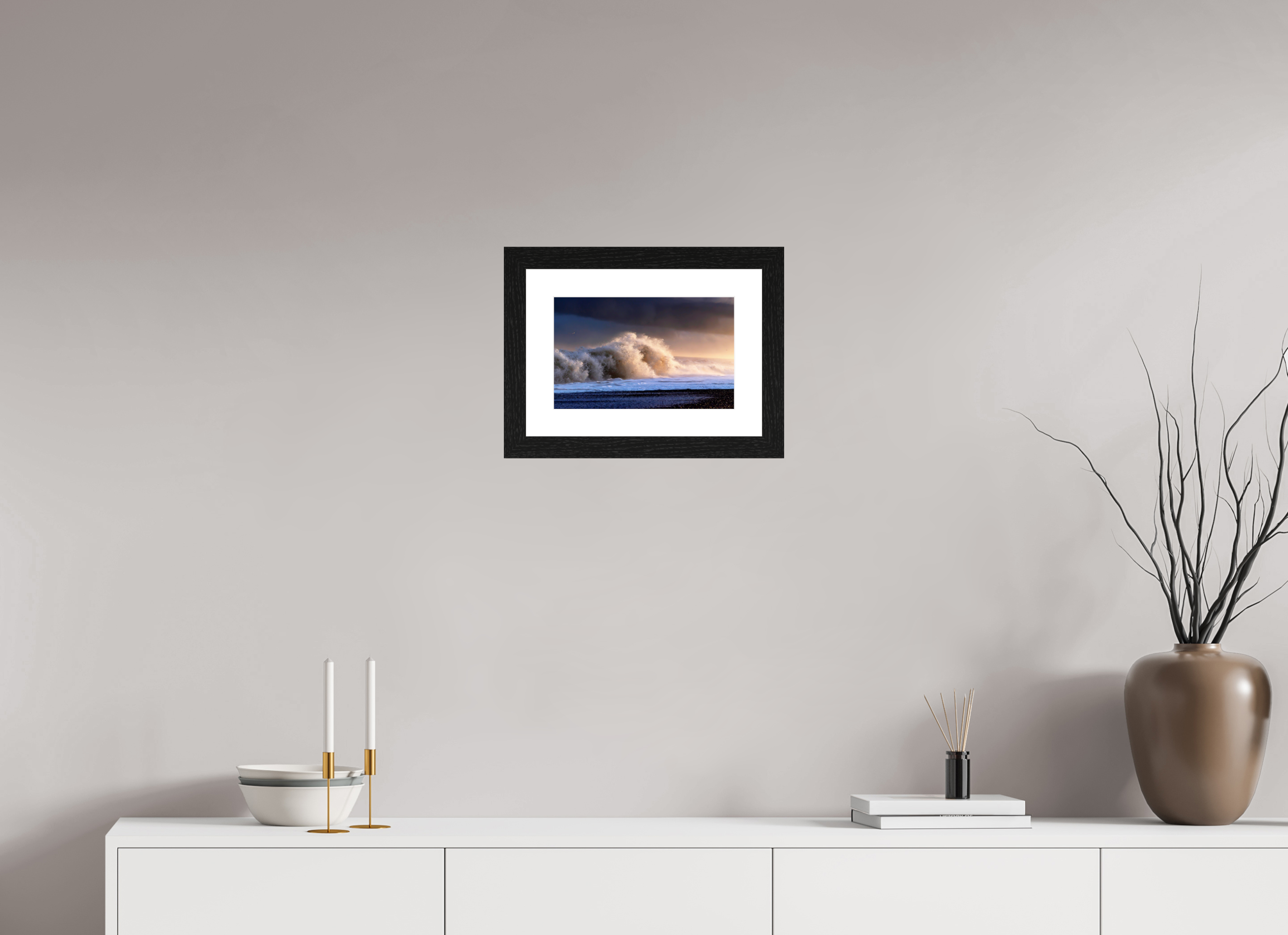 31.7 x 20 cm, Hamburg 40 mm frame Morning waves