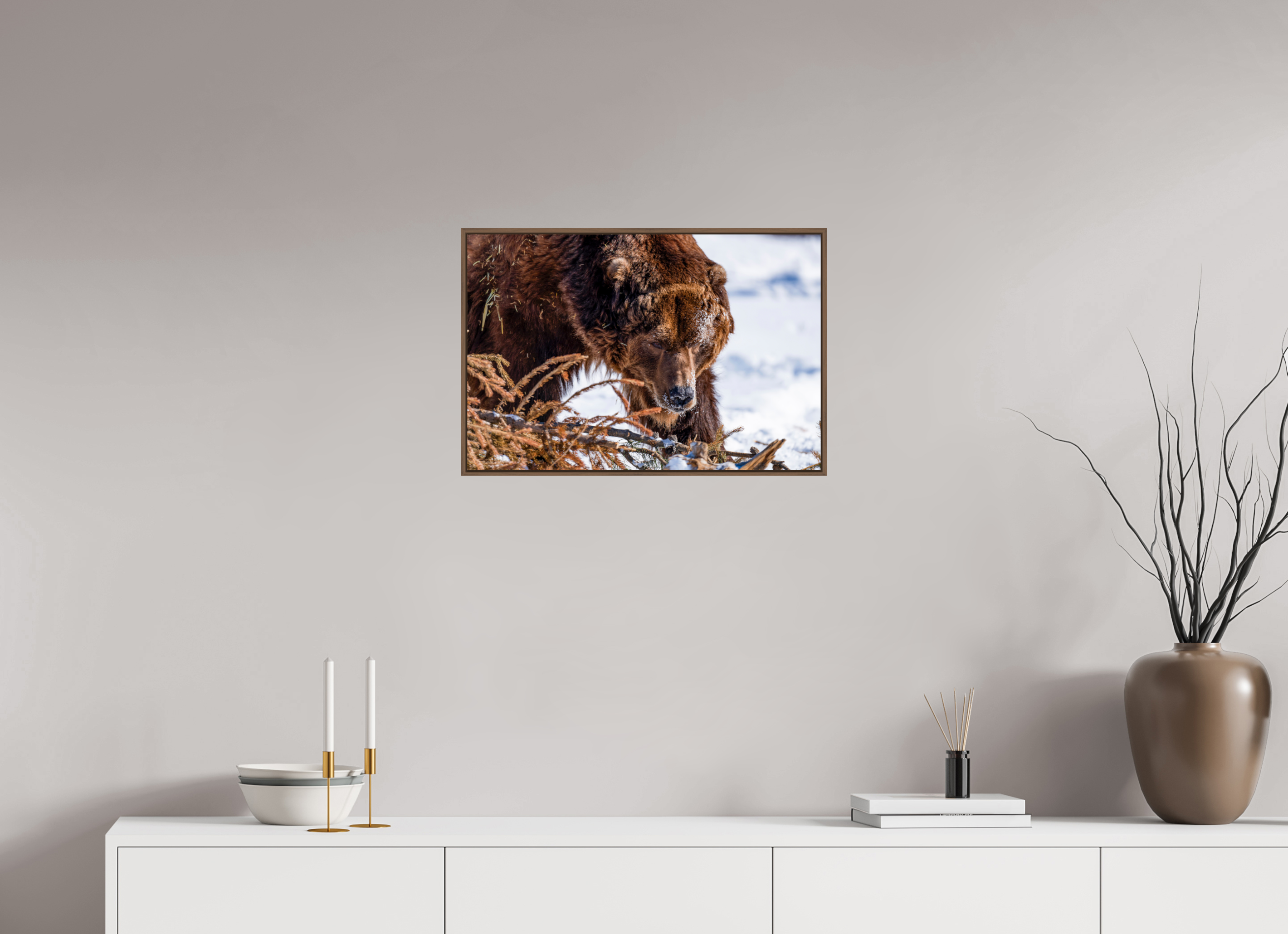 60 x 40 cm, Brown floater Alaskan Bear