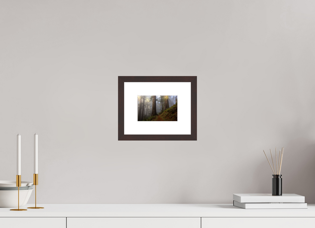 15 x 10 cm, Brown Frame Misty Redwood