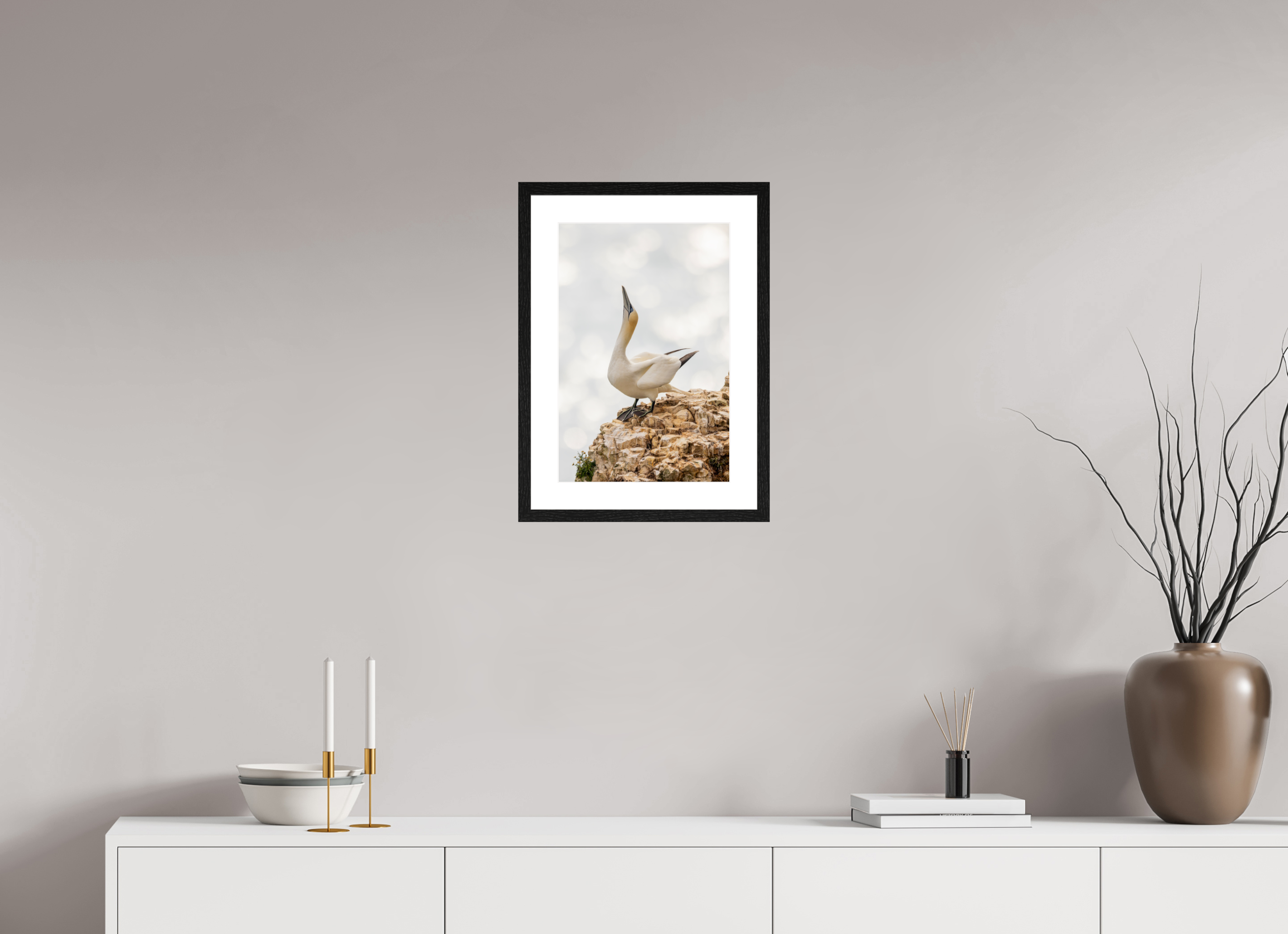 30 x 45 cm, Black Frames Gannet Strut