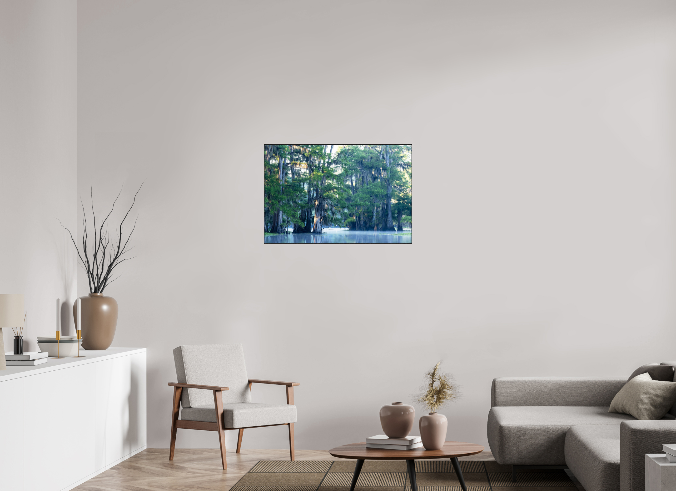 90 x 60 cm, Solid Wood Artbox The Mystery of Caddo Lake Fine Art