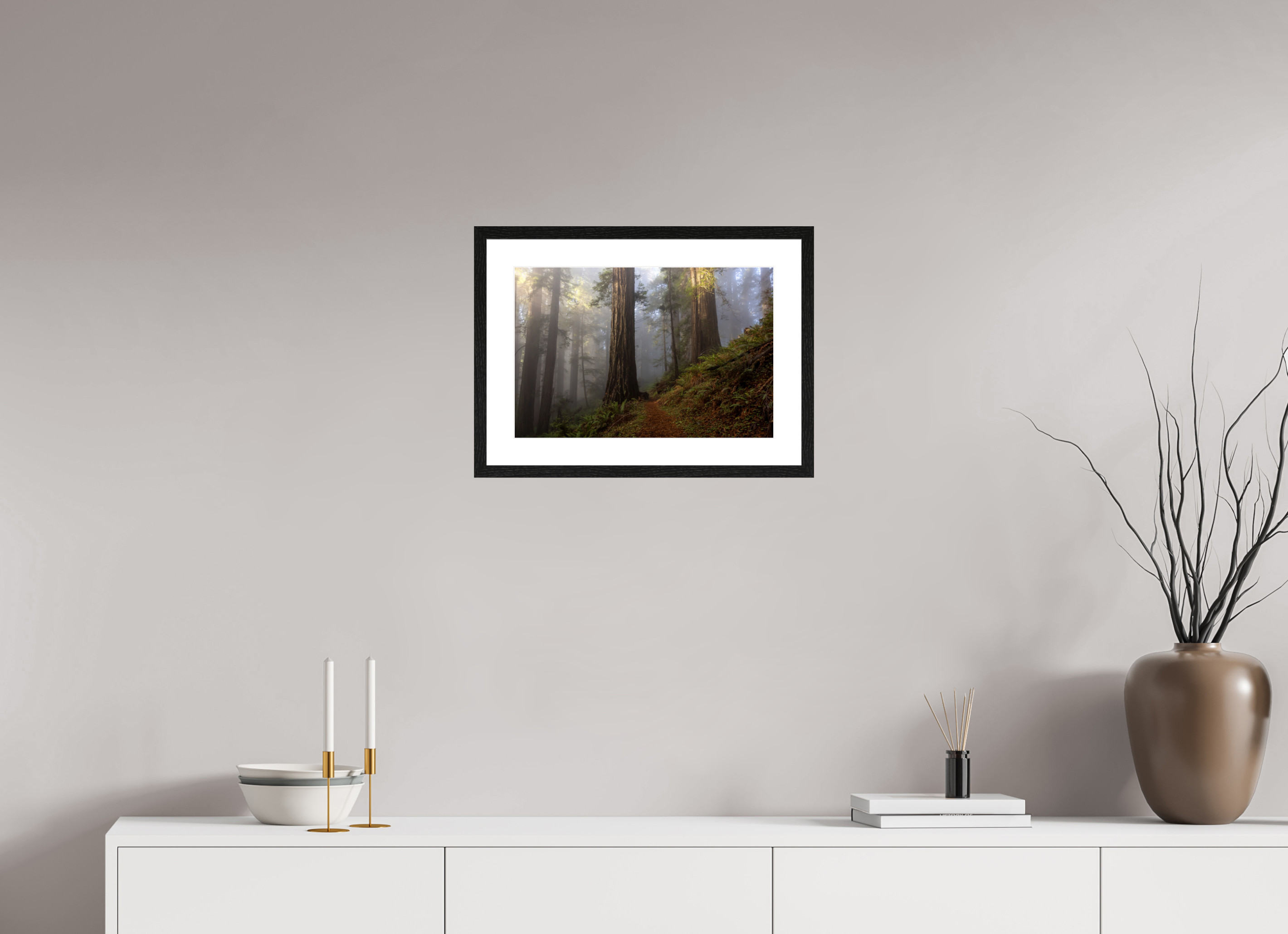 45 x 30 cm, Black Frames Redwood