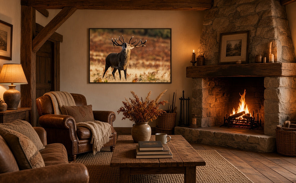 Red Deer Stag Roaring – Framed Wildlife Photography